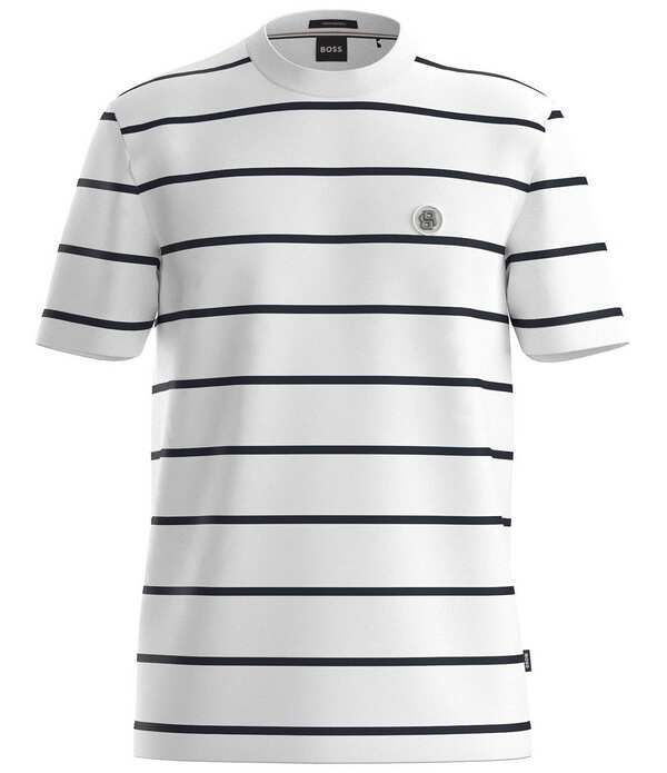 ヒューゴボス メンズ トップス シャツ Hugo Boss CTaut Stripe Short Sleeve TShirt Natural ストライプ 26,520円