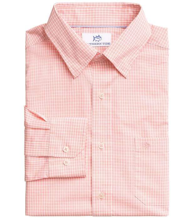 サウザーンタイド メンズ トップス シャツ ギンガムチェック ギンガム Southern Tide Charleston Tidal Pool Gingham Long Sleeve Woven Sh