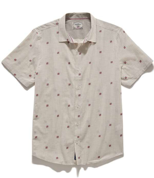 フラッグ アンド アンセム メンズ トップス シャツ 刺繍 Flag and Anthem Kennewick Flag Embroidered Short Sleeve Shirt Oatmeal