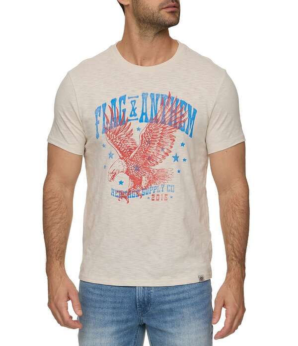 フラッグ アンド アンセム メンズ トップス シャツ ヴィンテージ Flag and Anthem Americana Vintageagle Slub Tee Vintage White ホワイト