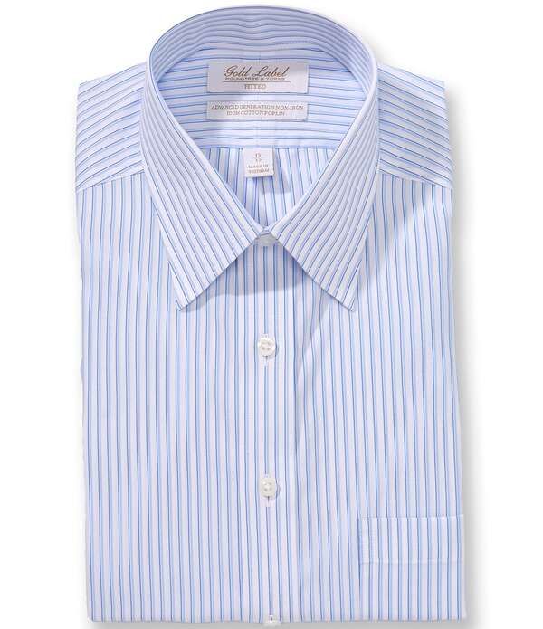 ラウンドトゥリーアンドヨーク メンズ トップス シャツ Roundtree Yorke Gold Label Classic Fit NonIron Point Collar Striped Popl