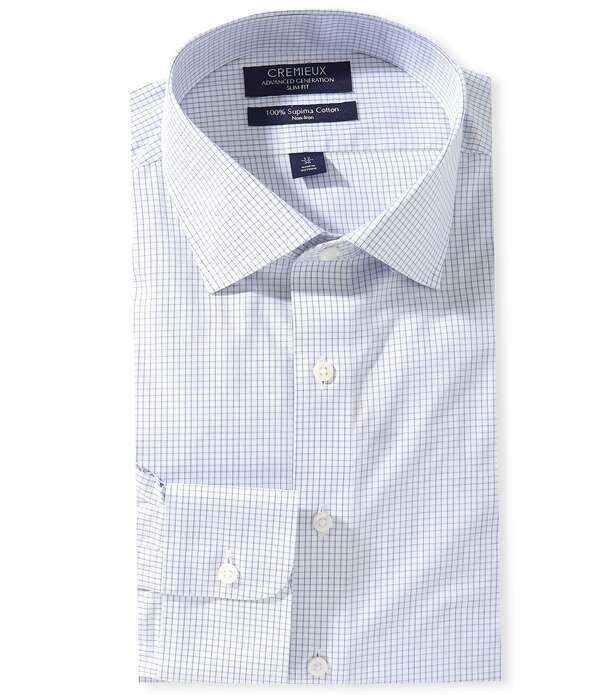 ダニエル クレミュ メンズ トップス シャツ スリムフィット Cremieux Crosby Slim Fit Spread Collar Checked Twill Dresshirt PinkBl