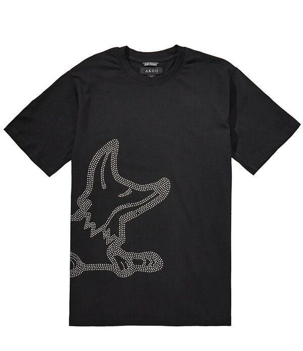 アクー メンズ トップス シャツ AKOO Gem Snobby Short Sleeve TShirt Black ブラック