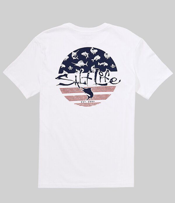 ソルトライフ メンズ トップス シャツ Salt Life Salty Honor Boneshort Sleeve TShirt White ホワイト