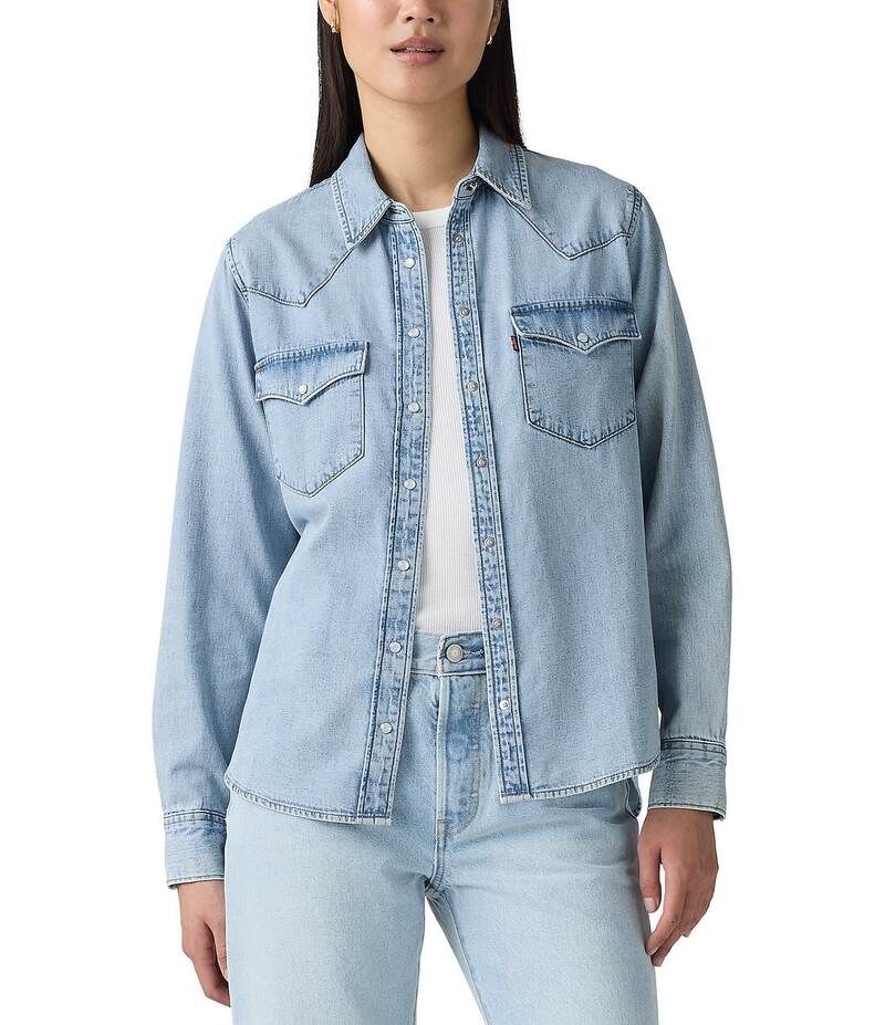 リーバイス レディース トップス シャツ デニム LevisR Long Sleeve Ultimate Denim Western Shirt Big Discussion デニム