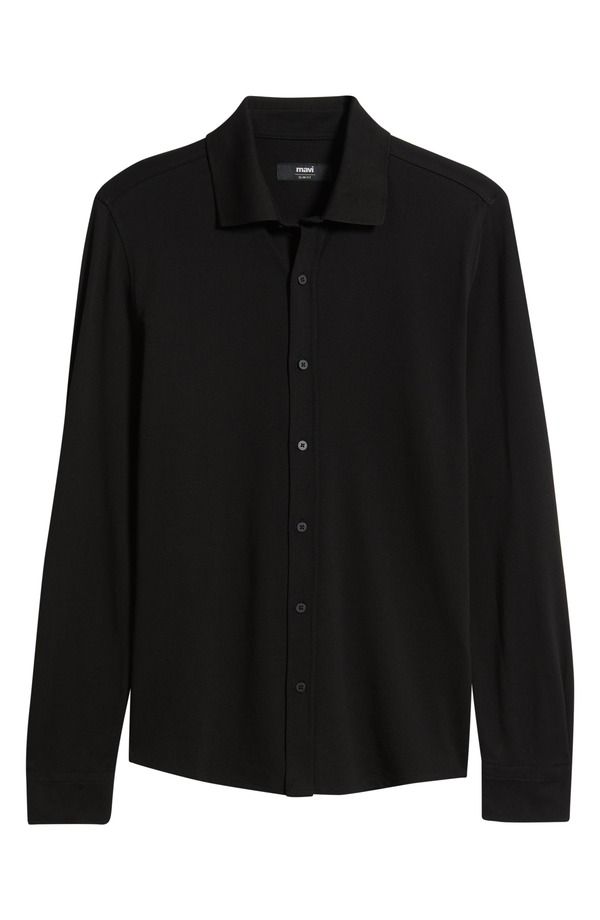 マーヴィ ジーンズ メンズ トップス シャツ スリムフィット コットン Mavi Jeanslim Fit Cotton ButtonUp Shirt Black ブラック