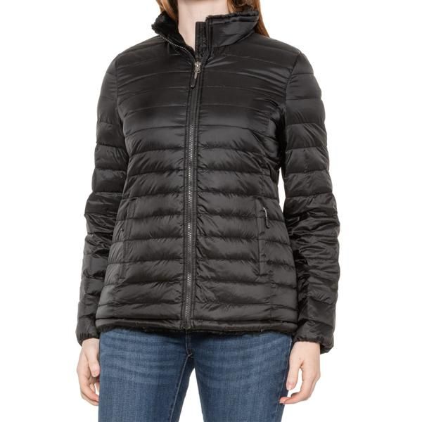 ３２ディグリー レディース アウター ジャケット・ブルゾン キルティング ダウン 32 Degreeshort Quilted Packable Down Jacket FauxFur Lined B