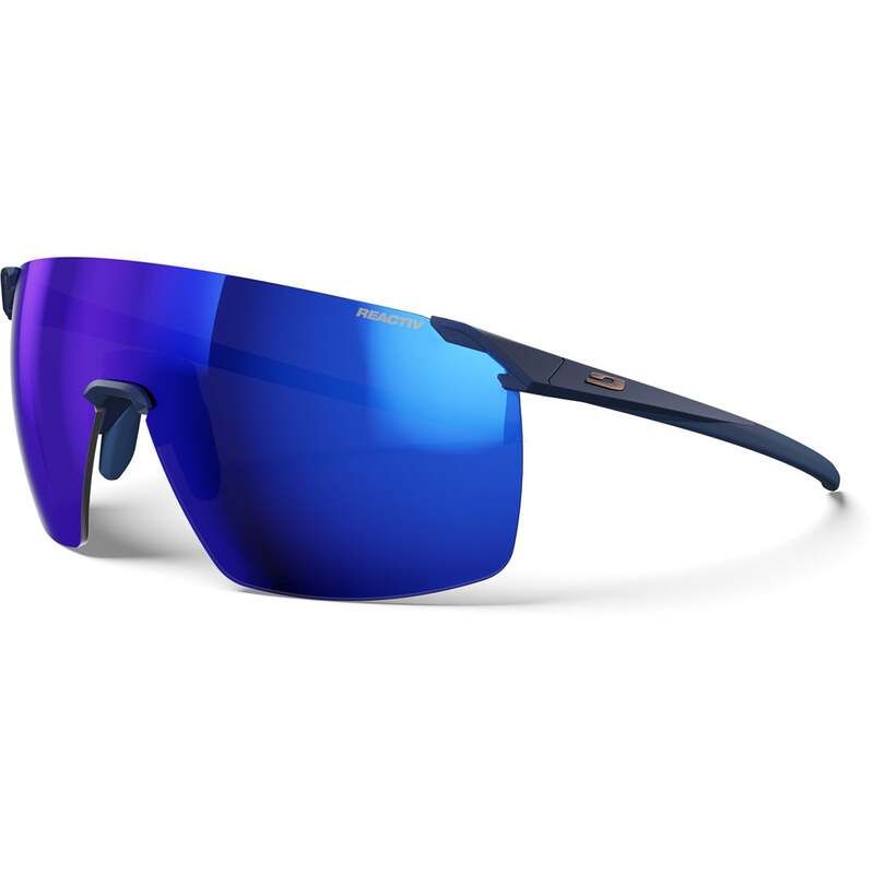 ジュルボ メンズ アクセサリー サングラス・アイウェア Julbo Faster Sunglasses Dark Blue Brass REACTIV 13 High Contrast ブルー