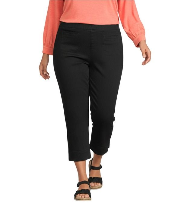 ウエストバウンド レディース ボトムス カジュアルパンツ プラスサイズ Westbound Plusize High Rise Cropants Black ブラック