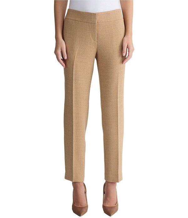 カスパール レディース ボトムス カジュアルパンツ ストレート プチ リネン Kasper Petite Size Pull On Linen Straight Leg Pants Toasted W