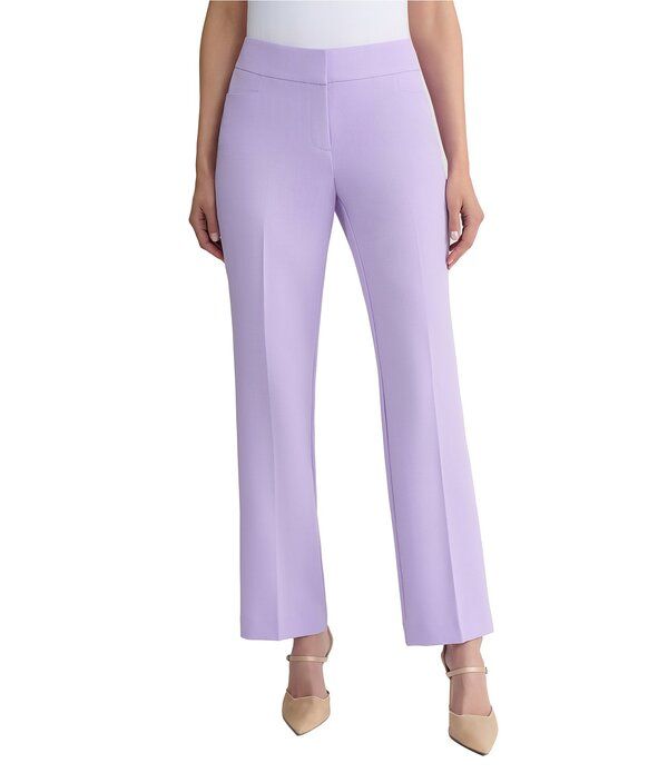 カスパール レディース ボトムス カジュアルパンツ ストレート Kasper Fly Front Straight Leg Coordinating Trousers Lavender Mist ラベ