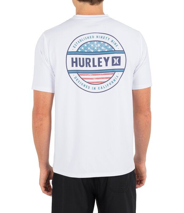 ハーレー メンズ トップス シャツ Hurley Hybrid UPF Short Sleeve TShirt White Combo ホワイト