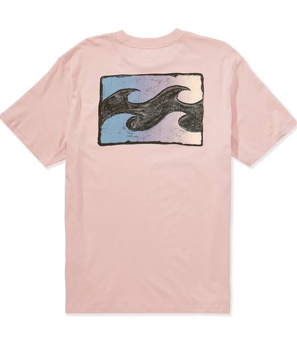 ビラボン メンズ トップス シャツ Billabong Short Sleeve Crayon Wave Premium TShirt Vintage Pink ピンク