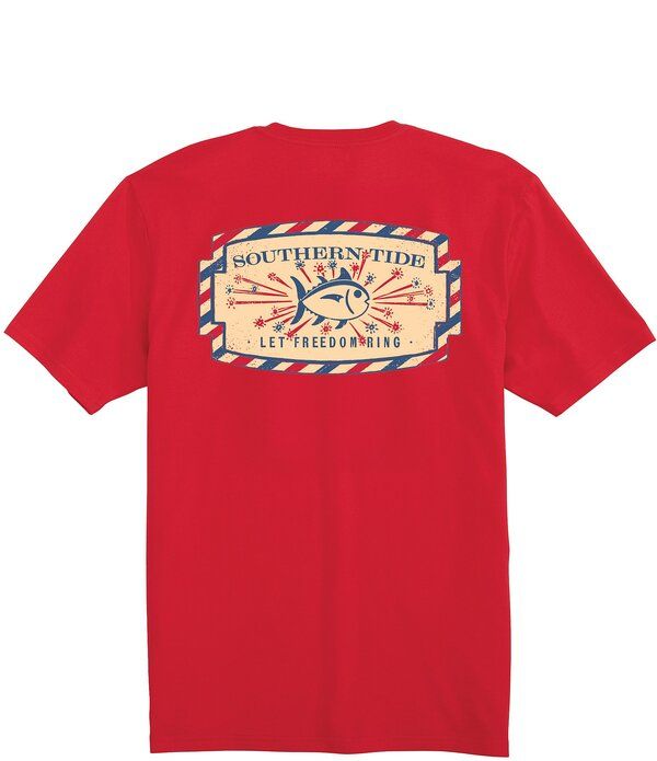 サウザーンタイド メンズ トップス シャツ ヴィンテージ Southern Tide Vintage Firecracker Label Short Sleeve TShirt Channel Mar