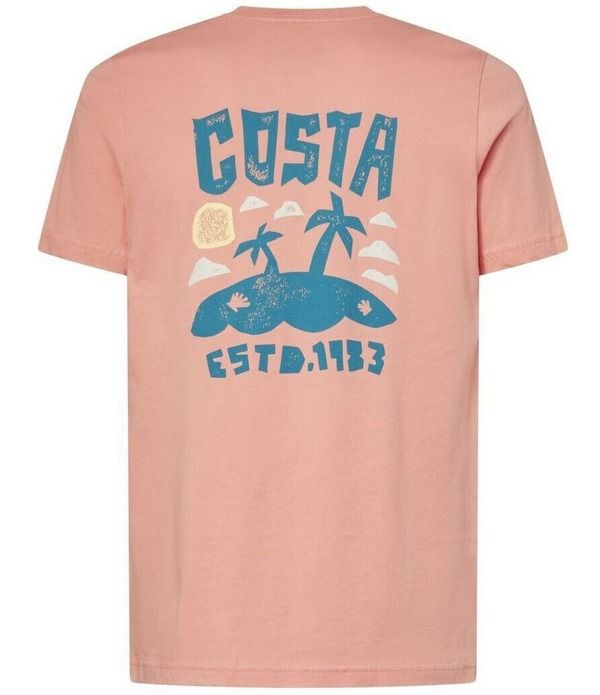 コスタ メンズ トップス シャツ Costa Island Time Short Sleeve TShirt Bondi Peach ピーチ