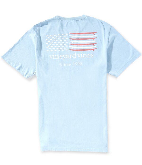ヴァインヤードヴァインズ メンズ トップス シャツ ミニ Vineyard Vines Americana Drift Dye Surf Minimal Short Sleeve PocketShir