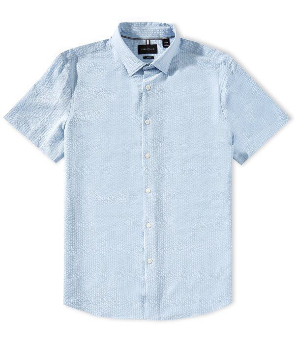 ペリーエリス メンズ トップス シャツ スリムフィット Perry Ellislim Fit Seersucker Performance Stretch Short Sleeve Woven Shi