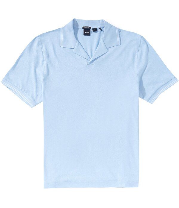 ヒューゴボス メンズ トップス シャツ Hugo Boss HPye Short Sleeve Polo Shirt Light Blue ブルー