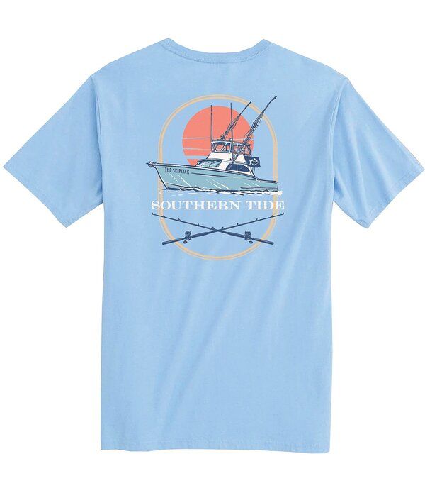 サウザーンタイド メンズ トップス シャツ Southern Tide The Skipjack Deep Sea Fishing Boat Short Sleeve TShirt Ocean Cha 13,845円