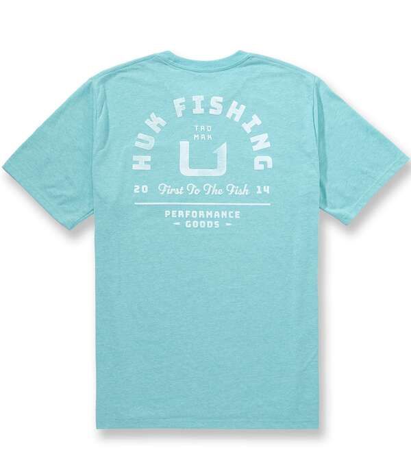 フック メンズ トップス シャツ クルーネック グラフィック Huk Fishing Crew Neck Short Sleeve Graphic PocketShirt Blue Heather ヘ