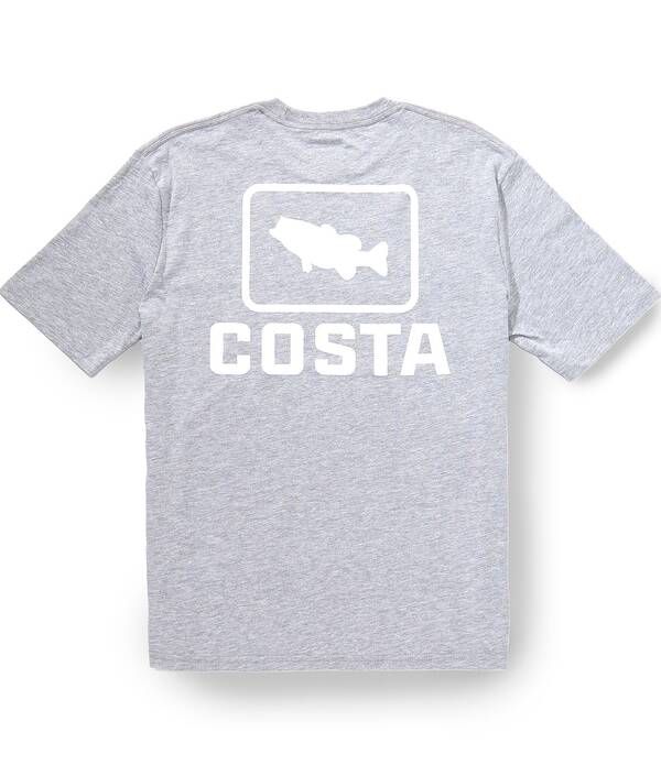 コスタ メンズ トップス シャツ ニット グラフィック Costa Emblem Basshort Sleeve TubularKnit Graphic TShirt Heather Gray グレー