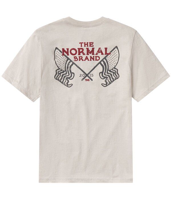 ノーマルブランド メンズ トップス シャツ The Normal Brand Flag Short Sleeve TShirt Sand サンド