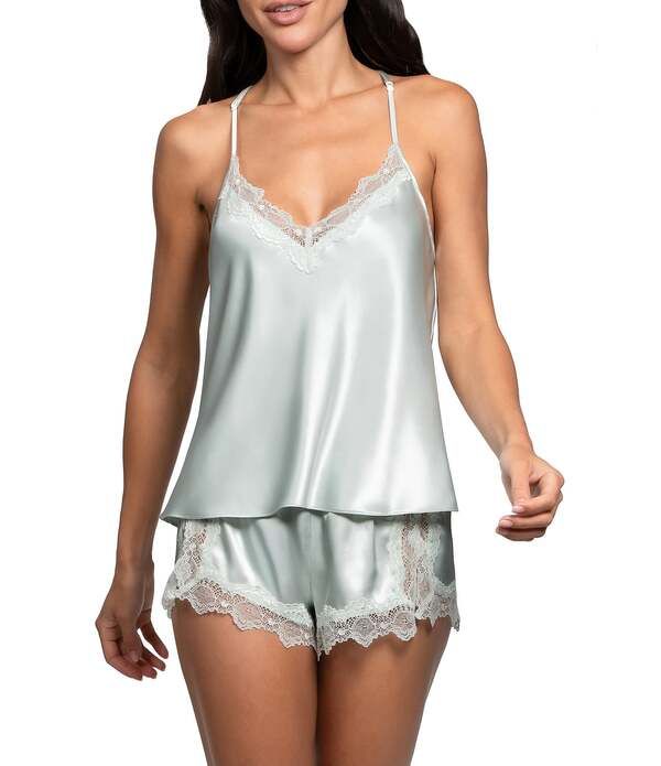 インブルーム レディース アンダーウェア ナイトウェア Vネック サテン ノースリーブ レース In Bloom By Jonquil Solid Sleeveless VNeck Satin Lac
