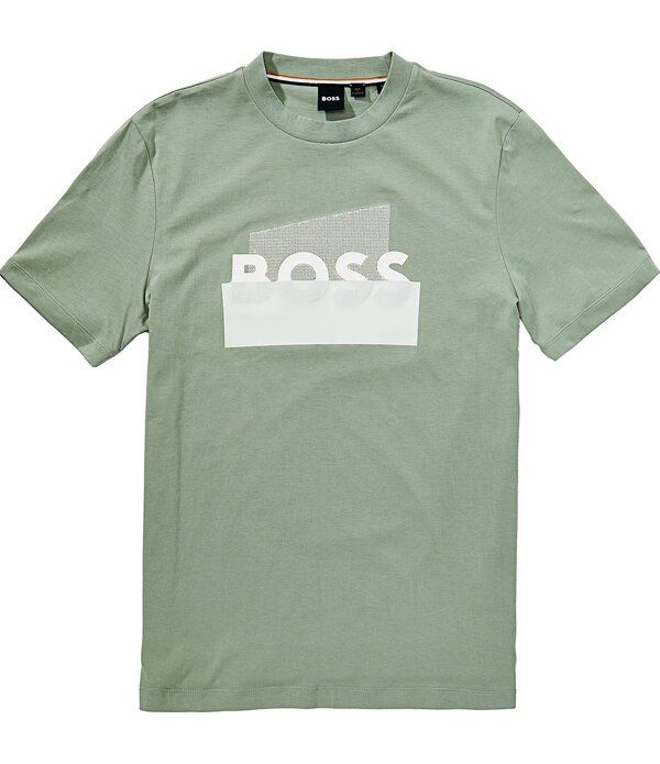 ヒューゴボス メンズ トップス シャツ Hugo Boss CThompson Short Sleeve TShirt Open Green グリーン