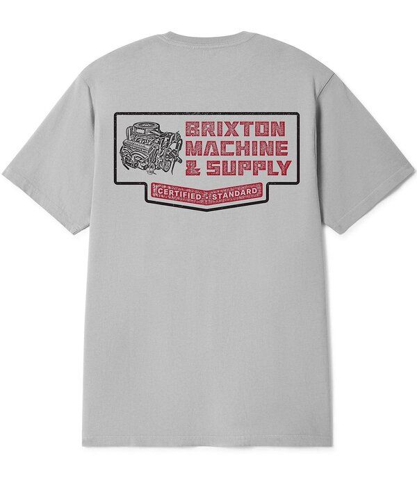 ブリクストン メンズ トップス シャツ グラフィック Brixton Machine Supply Short Sleeve Graphic TShirt Stone Worn Wash ストーン