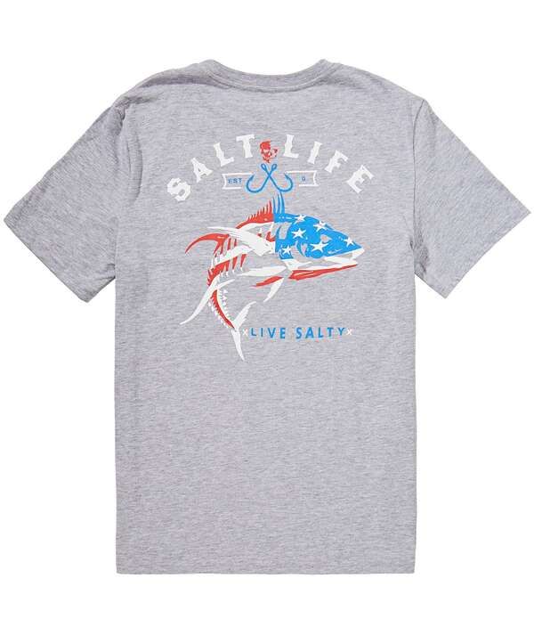 ソルトライフ メンズ トップス シャツ Salt Life United We Fishort Sleeve TShirt Athletic Heather ヘザー