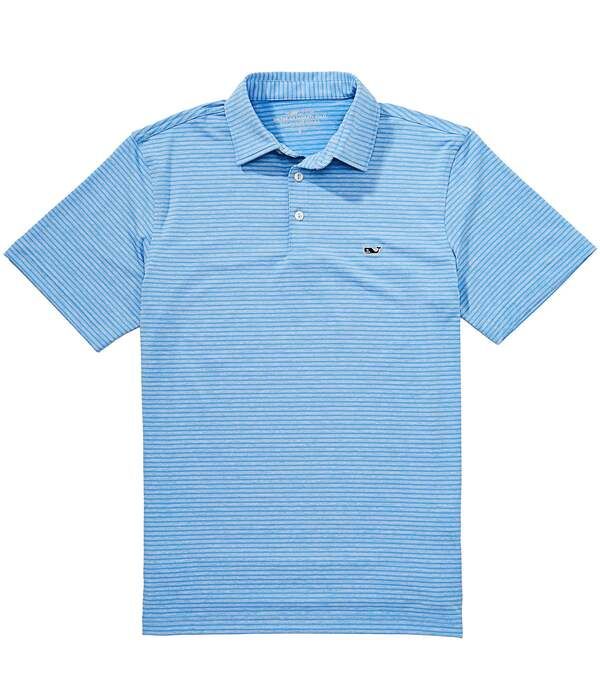 ヴァインヤードヴァインズ メンズ トップス シャツ Vineyard Vines Bradley Stripe Sankaty Short Sleeve Polo Shirt Blue ブルー
