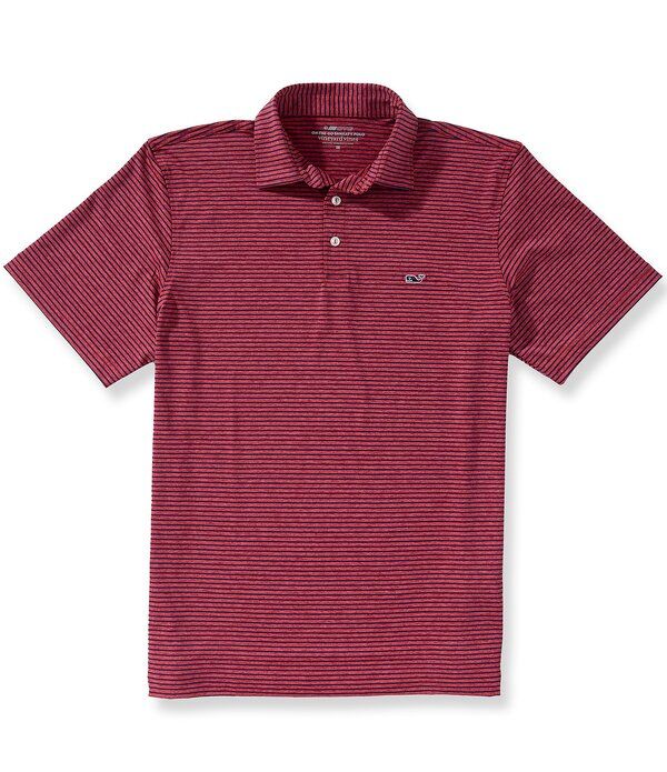 ヴァインヤードヴァインズ メンズ トップス シャツ Vineyard Vines Bradley Stripe Sankaty Short Sleeve Polo Shirt Red レッド