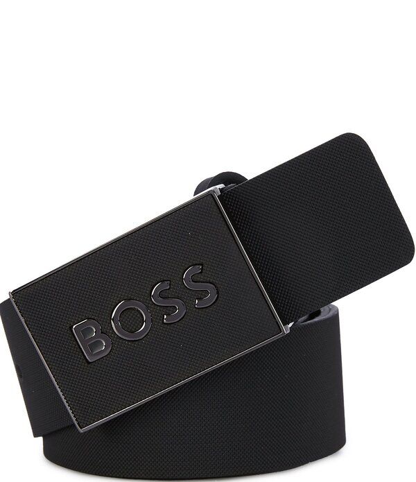 ヒューゴボス メンズ アクセサリー ベルト Hugo Boss Icon Plaque Belt Black ブラック