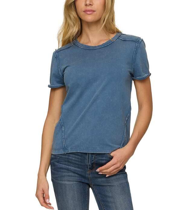 フラッグ アンド アンセム レディース トップス シャツ Flag and Anthem Juliette Short Sleeve TShirt Washed Indigo インディゴ 12,074円