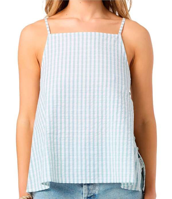オニール レディース トップス シャツ ONeill Martina Plaid Woven Seersucker Tank Top Winter White ホワイト
