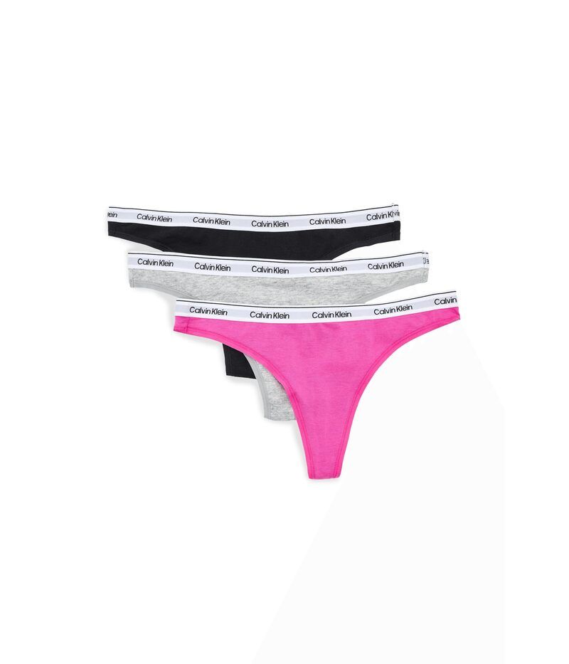 カルバン クライン アンダーウェア レディース パンツ ロゴ Calvin Klein Underwear Icon Logo Thong 3Pack BlackGrey HeatherStunnin