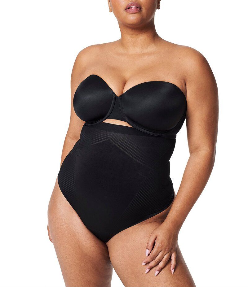 スパンク レディース アンダーウェア ブリーフパンツ ハイウエスト SPANXshape Invisible HighWaisted Thong Very Black ブラック