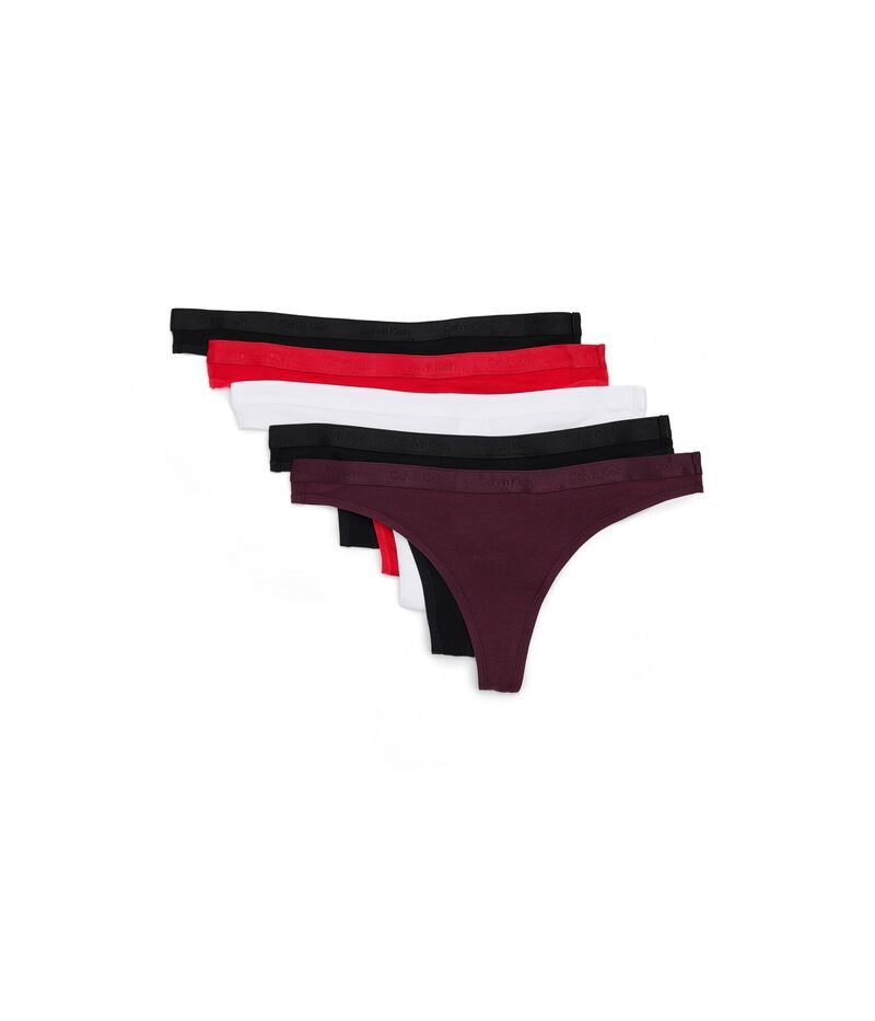 カルバン クライン アンダーウェア レディース パンツ ロゴ Calvin Klein Underwear Icon Logo Thong 5Pack BlackBlackAdrenaline Rus
