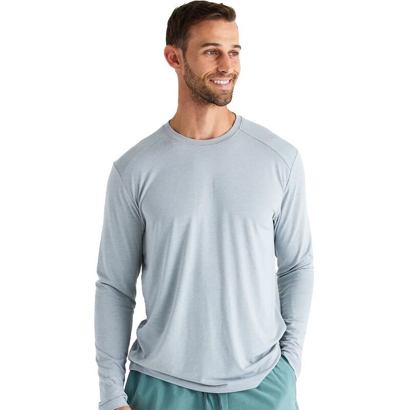 フリー フライ メンズ トップス Tシャツ 長袖 Free Fly Shade LongSleeve Top Mens Heather Aspen Grey グレー