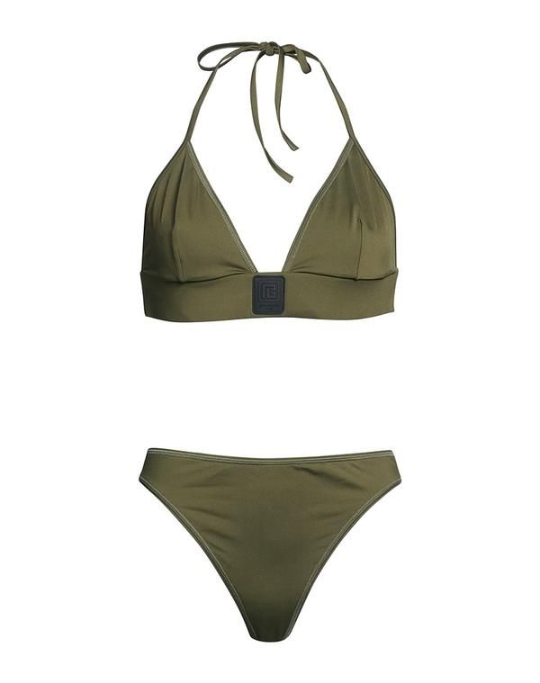 バルマン レディース 水着 ボトムスのみ BALMAIN Military Green グリーン