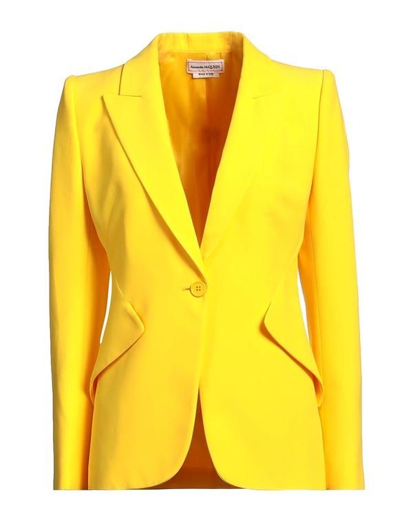 マックイーン レディース アウター ジャケット・ブルゾン テーラードジャケット MCQUEEN Yellow イエロー