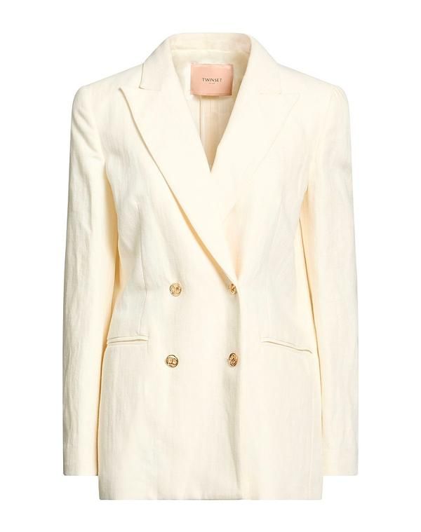 ツインセット レディース アウター ジャケット・ブルゾン テーラードジャケット TWINSET Ivory アイボリー