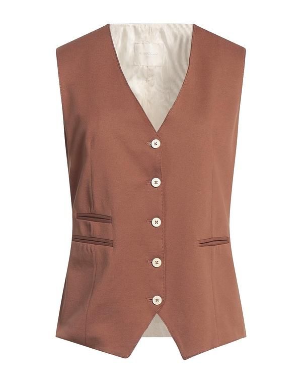 チルコロ 1901 レディース トップス ベスト ジレ CIRCOLO 1901 Chocolate Brown ブラウン