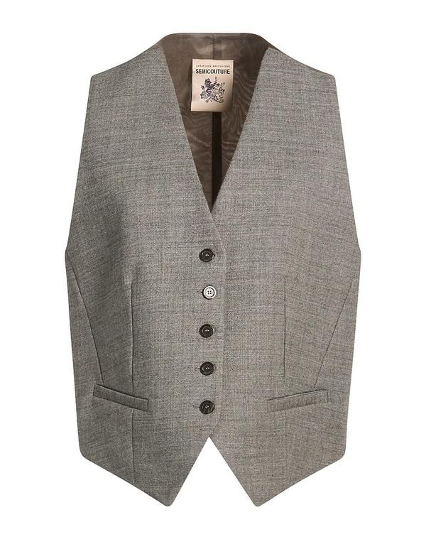 セミクチュール レディース トップス ベスト ジレ SEMICOUTURE Gray グレー