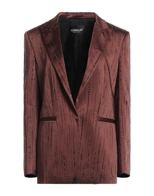 ドンダップ レディース アウター ジャケット・ブルゾン テーラードジャケット DONDUP Chocolate Brown ブラウン
