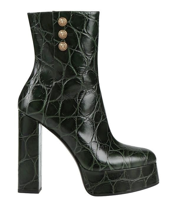 バルマン レディース シューズ ブーツ・レインブーツ ショートブーツ BALMAIN Dark Green グリーン