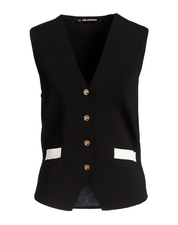 カール ラガーフェルド レディース トップス ベスト ジレ KARLAGERFELD Black ブラック