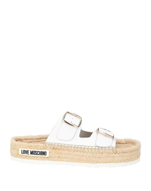 ラブ モスキーノ レディース シューズ スリッポン・ローファー エスパドリーユ LOVE MOSCHINO White ホワイト