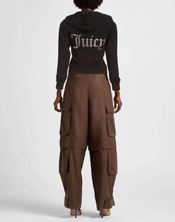 ジューシークチュール レディース アウター パーカー・スウェット JUICY COUTURE Black ブラック