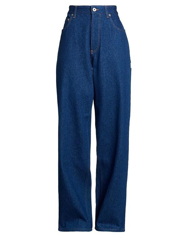 ジャンポール ゴルチエ レディース ボトムス デニムパンツ フレアワイドレッグ JEAN PAUL GAULTIER Blue ブルー